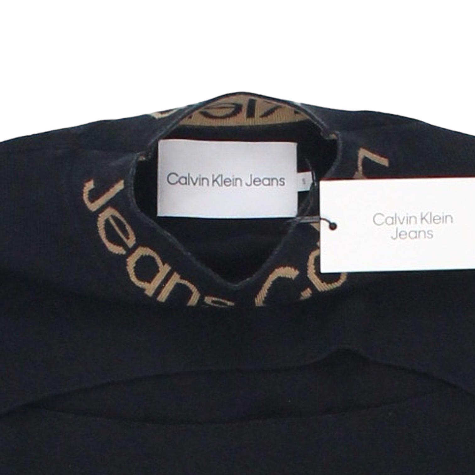 Calvin Klein Jeans Black Slit Front Knitted Dress
