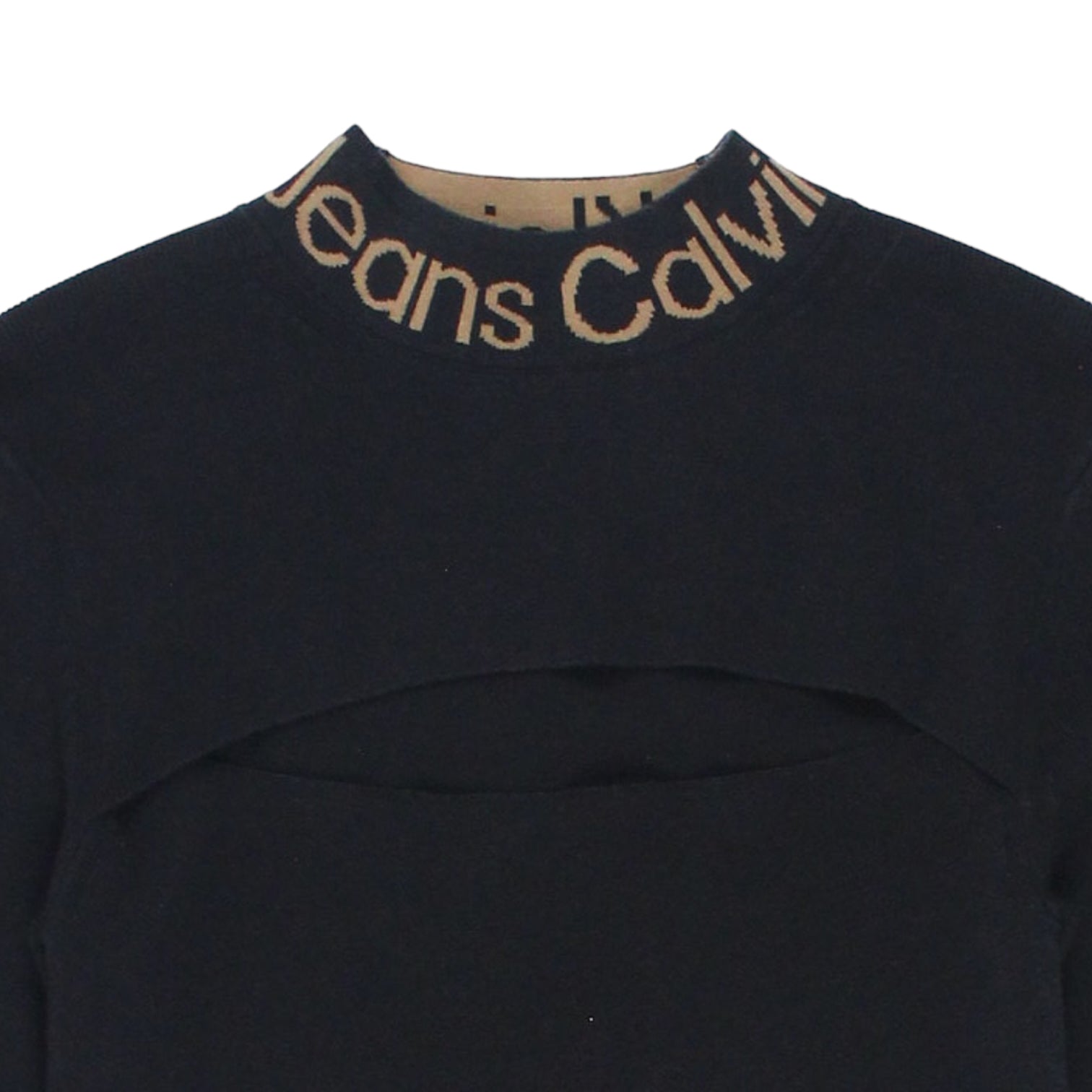 Calvin Klein Jeans Black Slit Front Knitted Dress