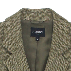 Hobbs Green Herringbone Hacking Jacket