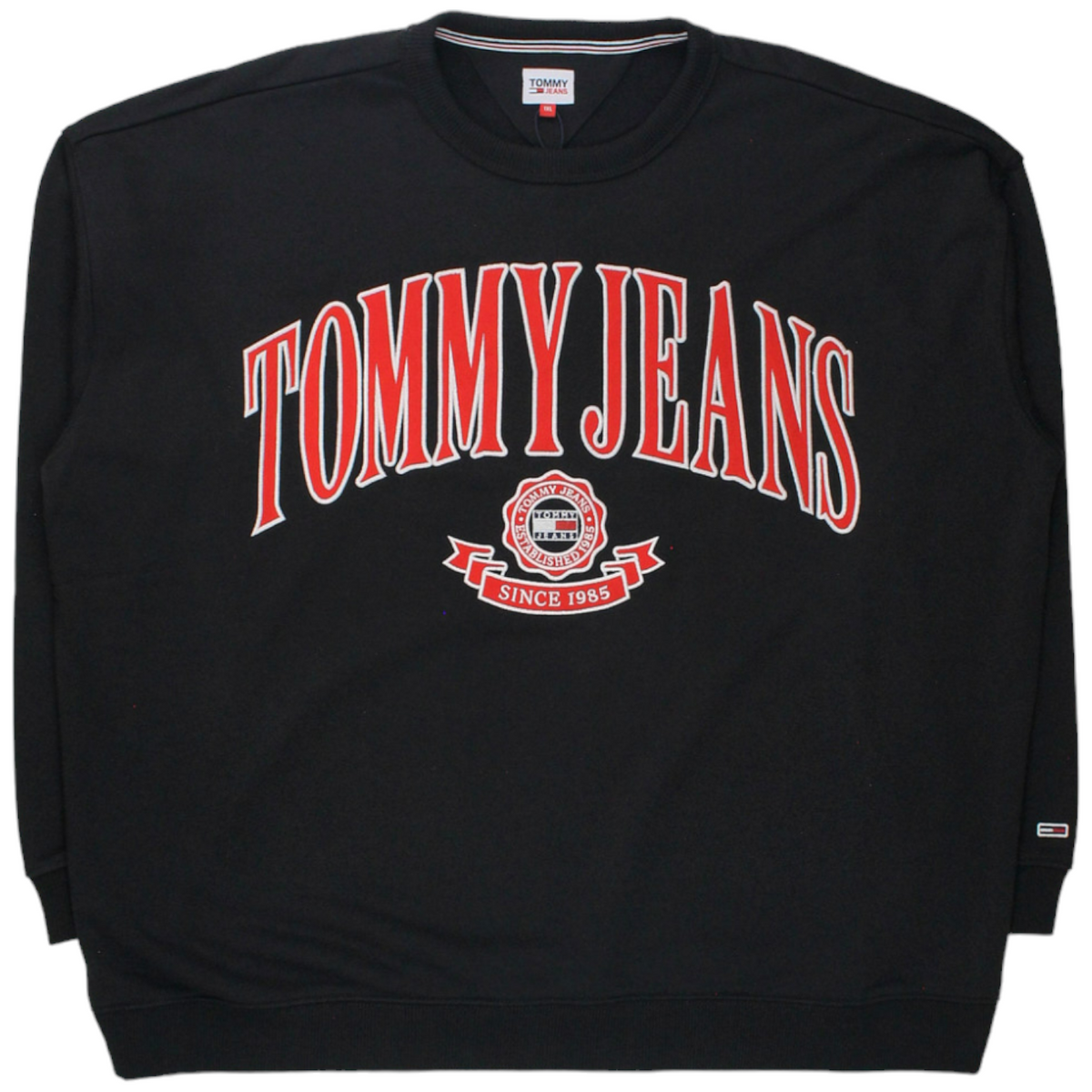 Tommy Jeans Black Varsity Crew Sweatshirt