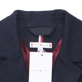 Tommy Hilfiger Navy Classic Light Wool Blend Coat