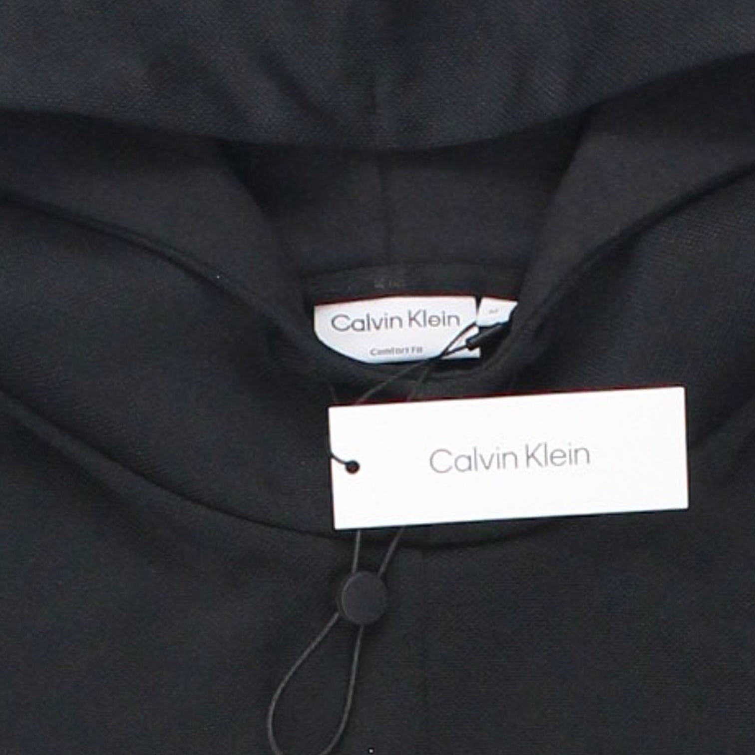 Calvin Klein Black Pique Interlock Hoody