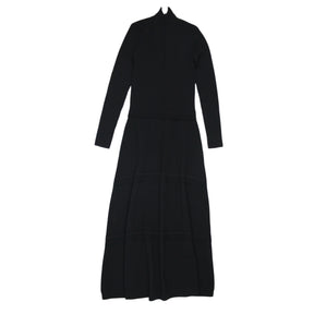 Bella Freud Black Heavy Rib Maxi Dress