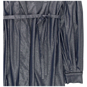 Osman Blue Metallic Pleat Sleeve Jacket