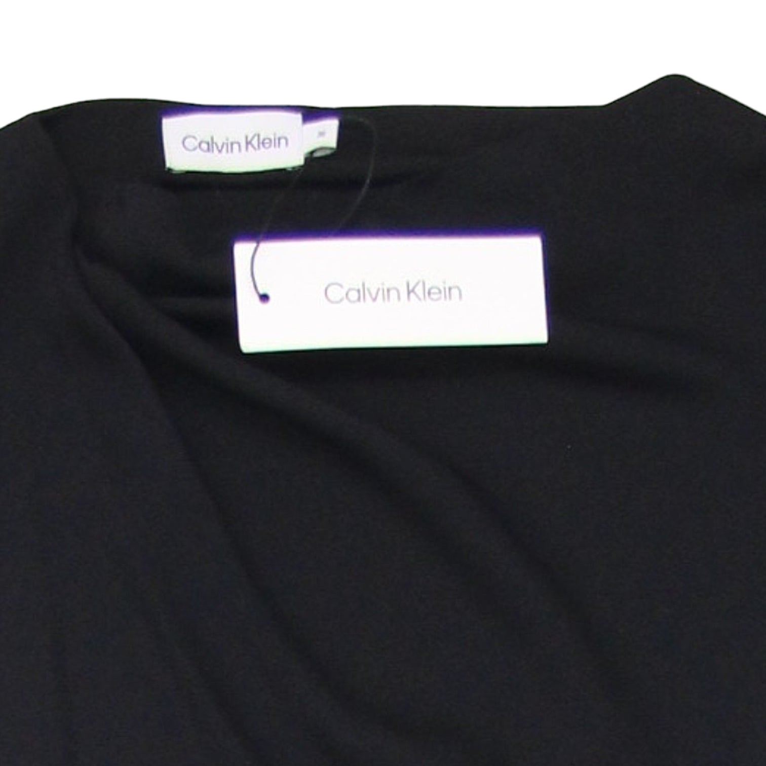 Calvin Klein Black Asymmetric Twist Midi Dress