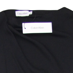Calvin Klein Black Asymmetric Twist Midi Dress