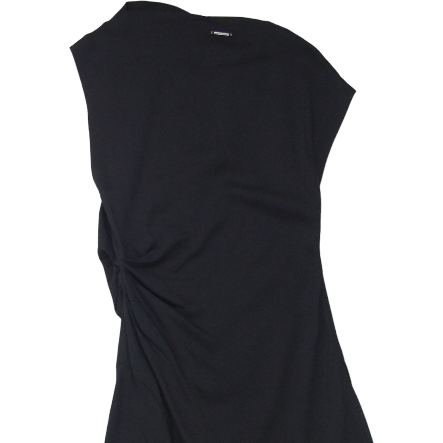 Calvin Klein Black Asymmetric Twist Midi Dress