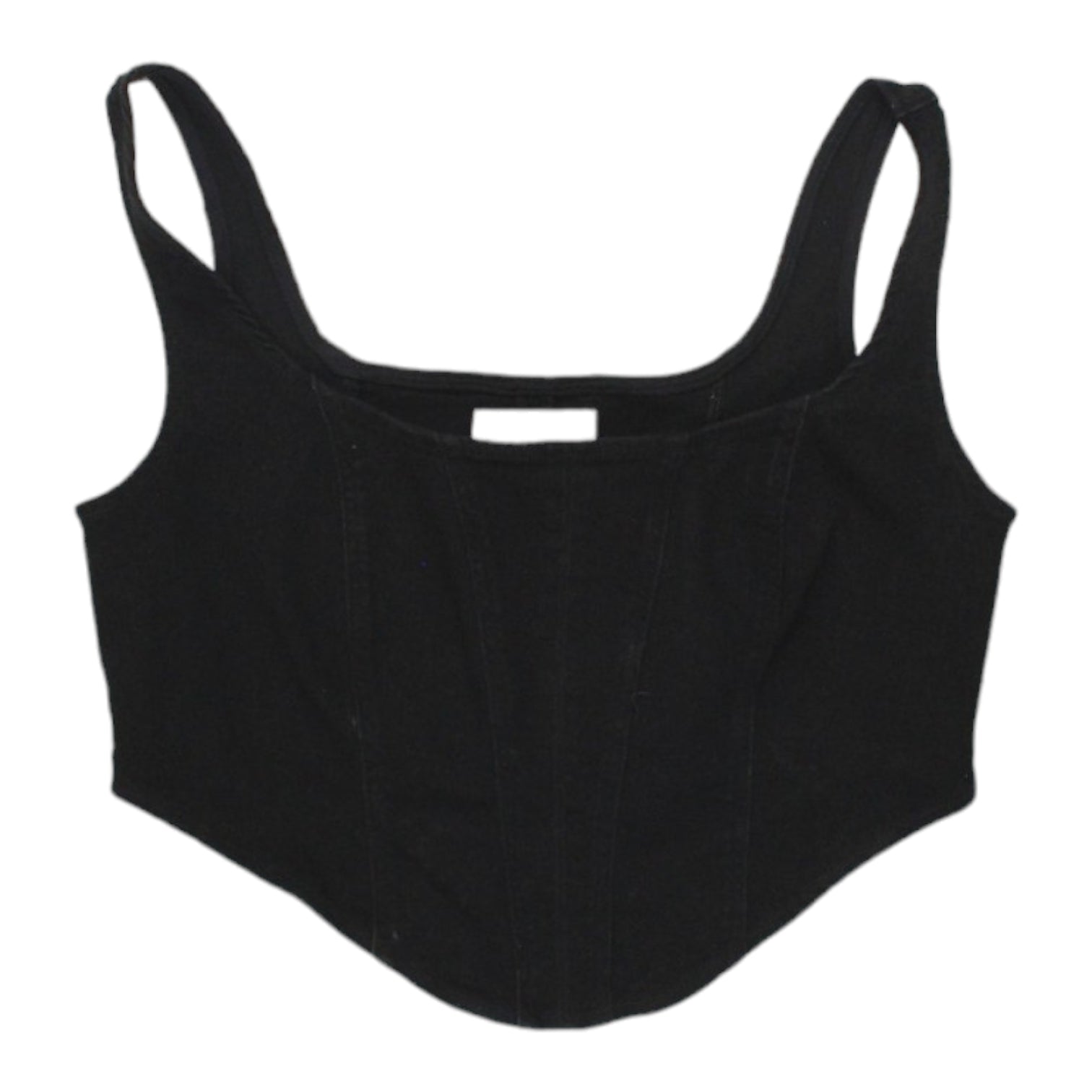 Calvin Klein Black Seam Denim Bustier