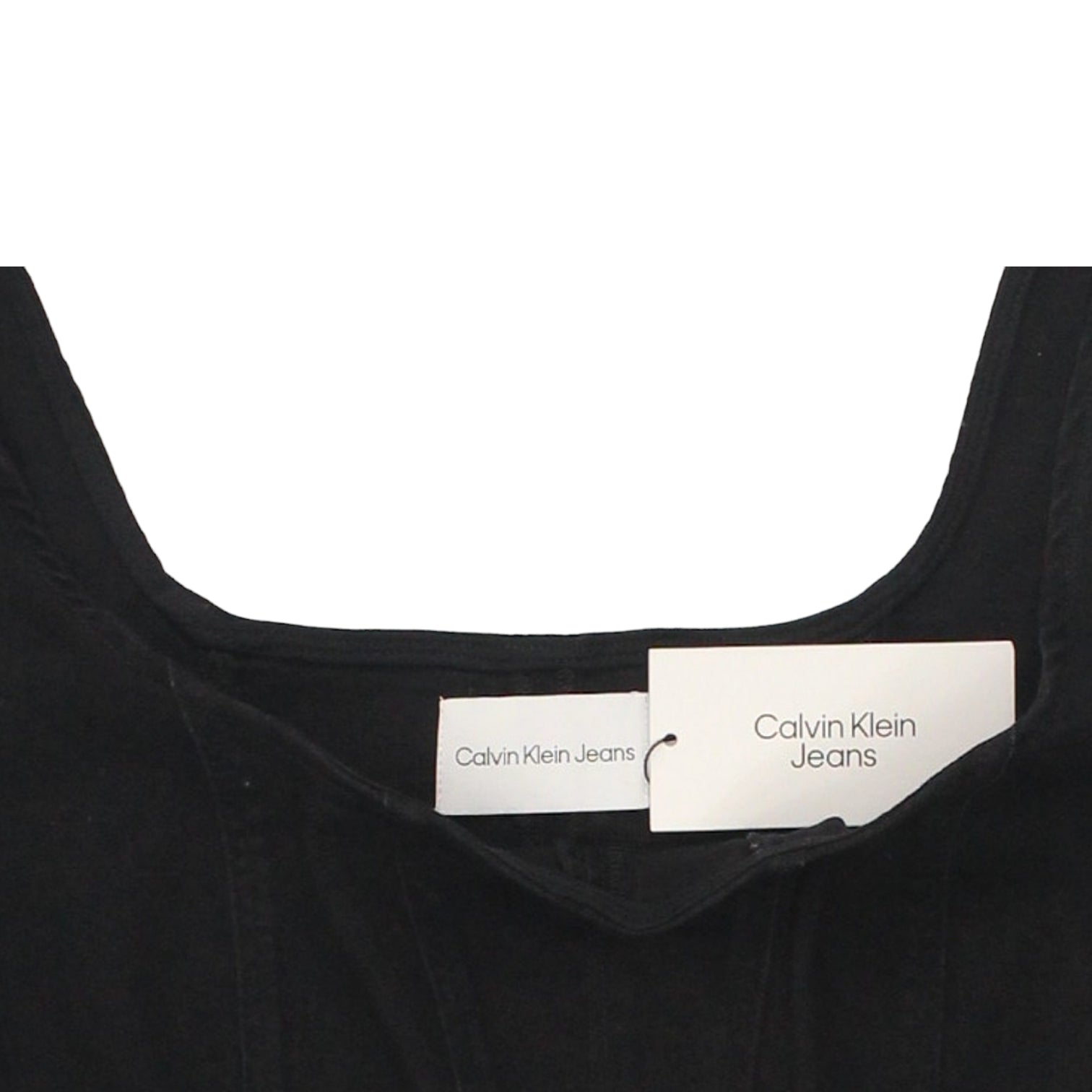 Calvin Klein Black Seam Denim Bustier