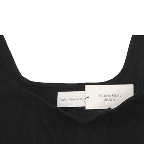 Calvin Klein Black Seam Denim Bustier