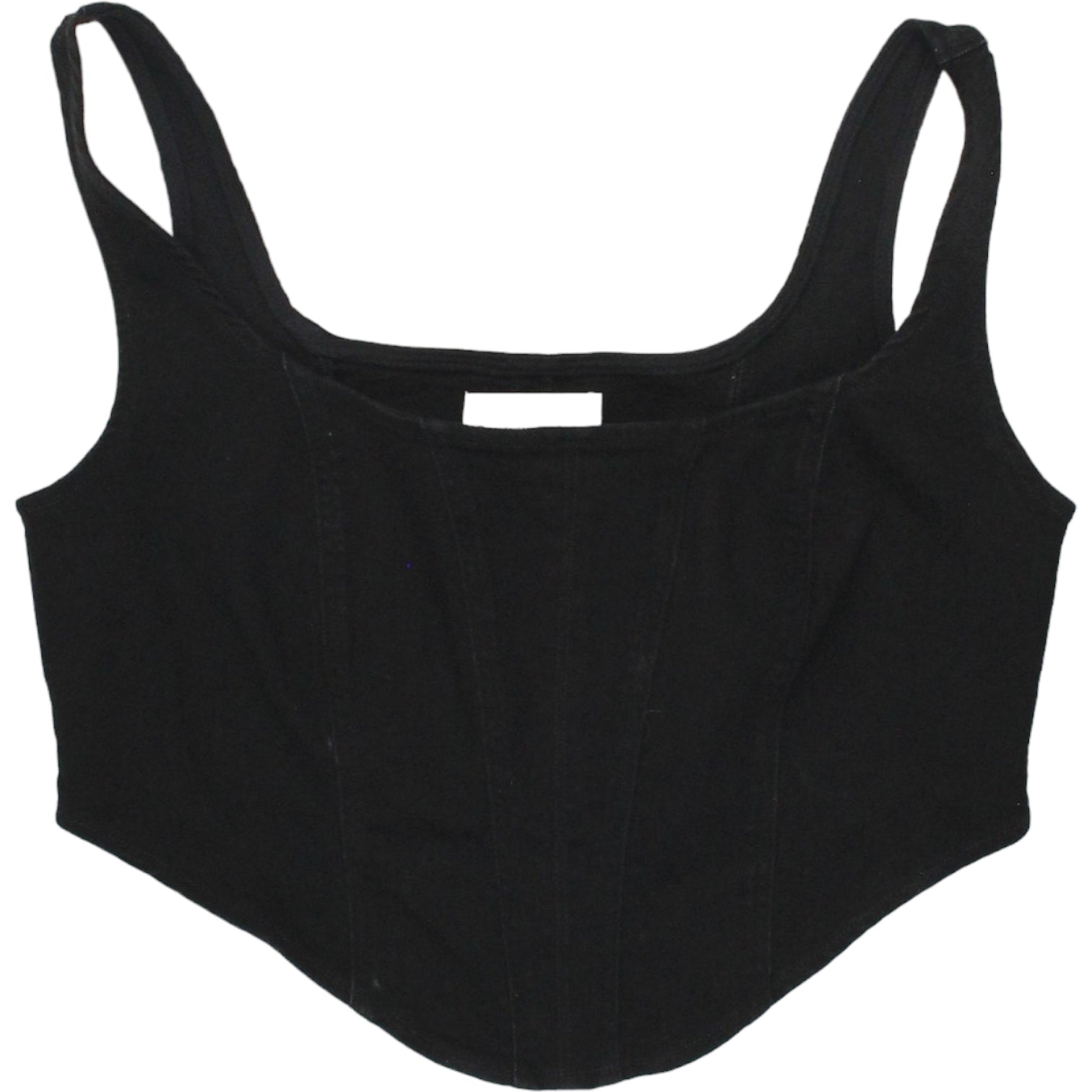 Calvin Klein Black Seam Denim Bustier