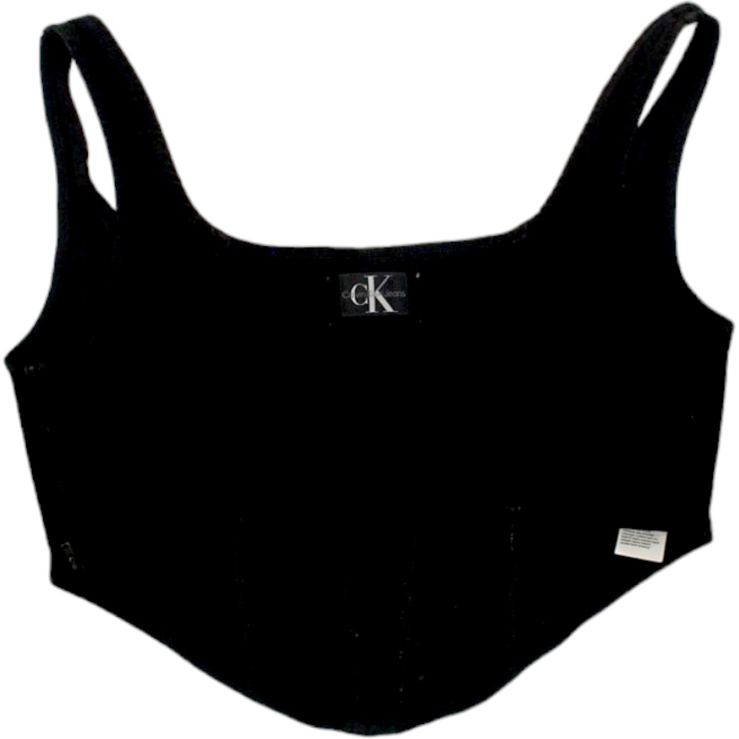 Calvin Klein Black Seam Denim Bustier