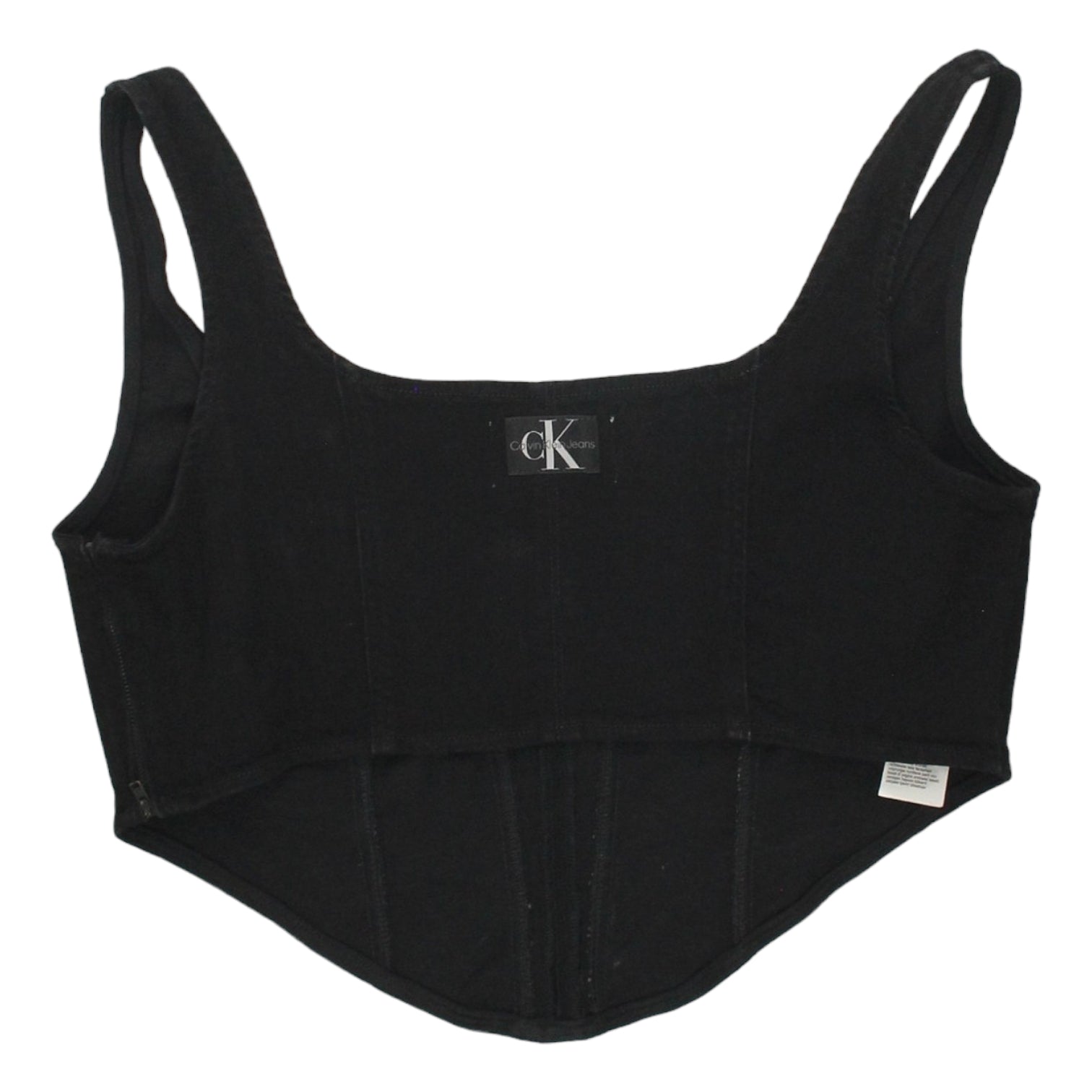 Calvin Klein Black Seam Denim Bustier