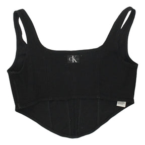 Calvin Klein Black Seam Denim Bustier