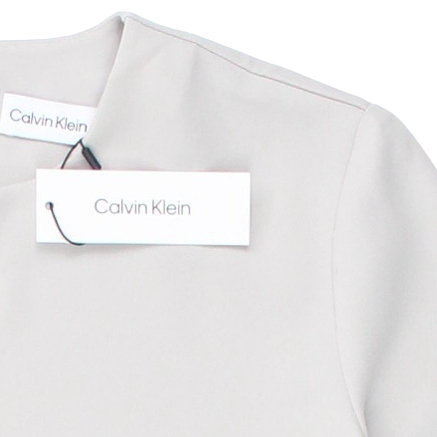 Calvin Klein Grey Structured Twill Dress