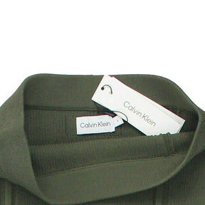 Calvin Klein Green Iconic Rib Flare Midi Skirt
