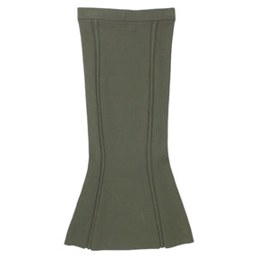 Calvin Klein Green Iconic Rib Flare Midi Skirt