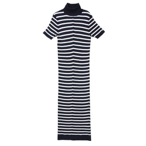 Tommy Hilfiger Navy/White Skinny Cable Knit Dress