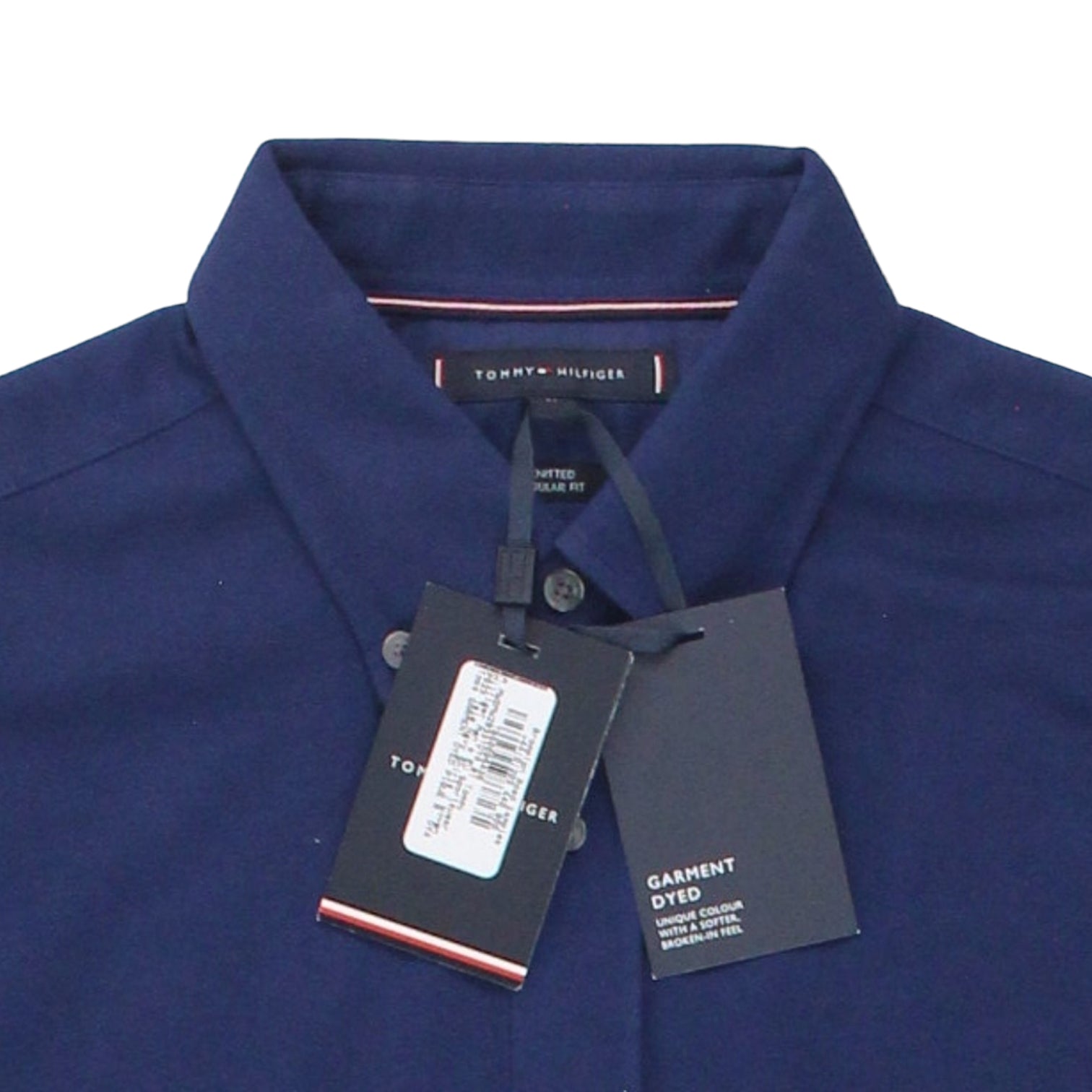Tommy Hilfiger Navy Garment Dyed Pique Shirt