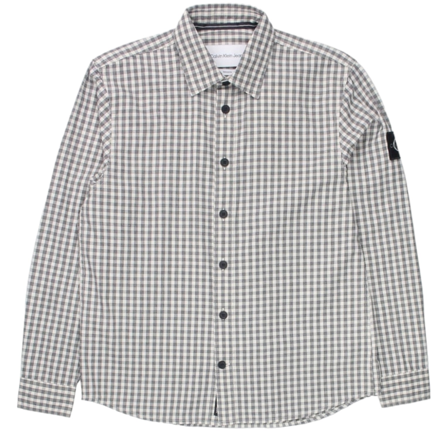 Calvin Klein Jeans Ecru Black Check Shirt