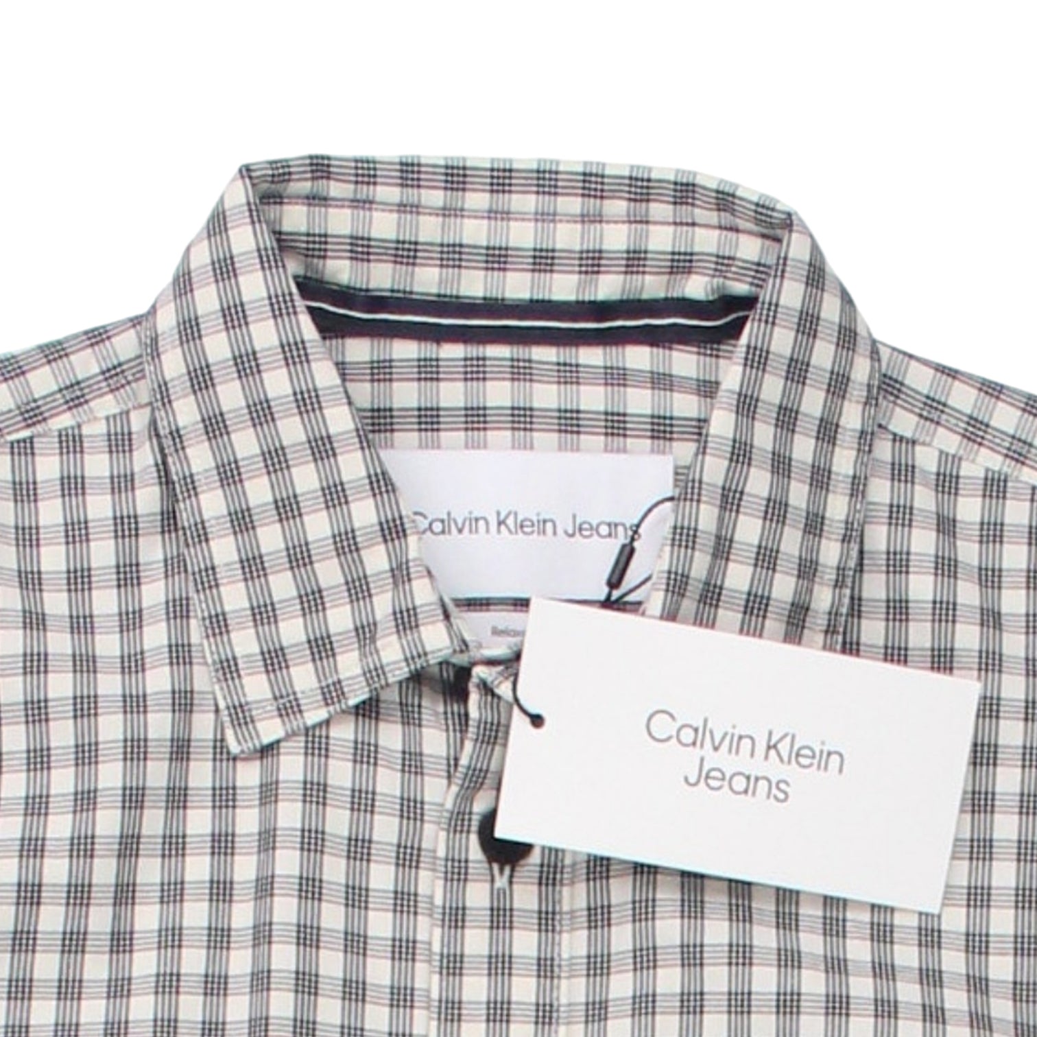 Calvin Klein Jeans Ecru Black Check Shirt