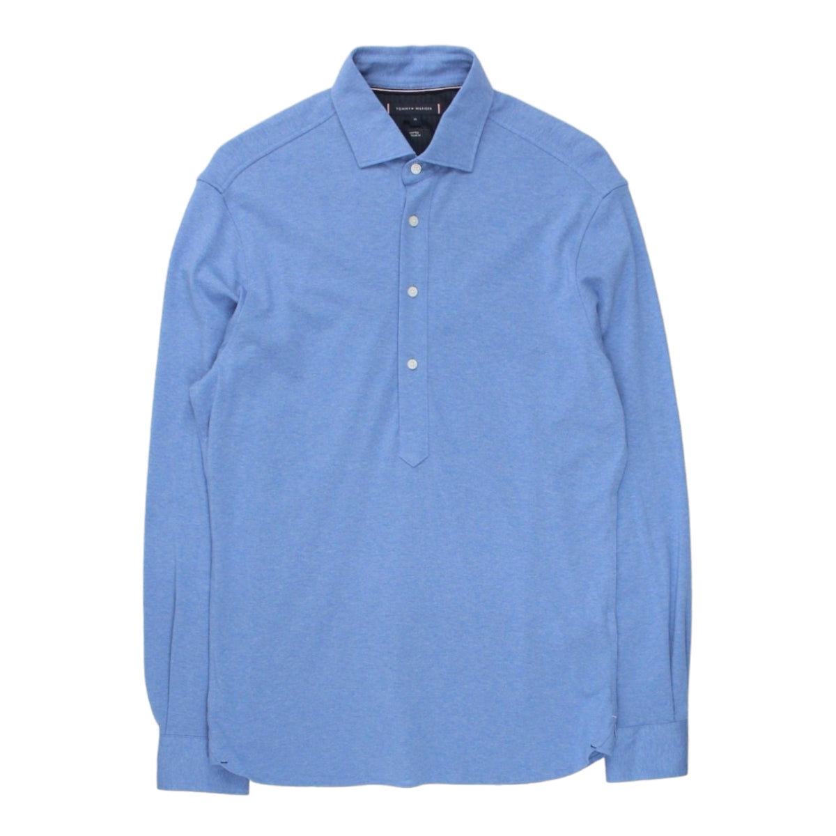 Tommy Hilfiger Blue Marl Pique Pop-Over Shirt