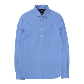 Tommy Hilfiger Blue Marl Pique Pop-Over Shirt