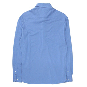 Tommy Hilfiger Blue Marl Pique Pop-Over Shirt
