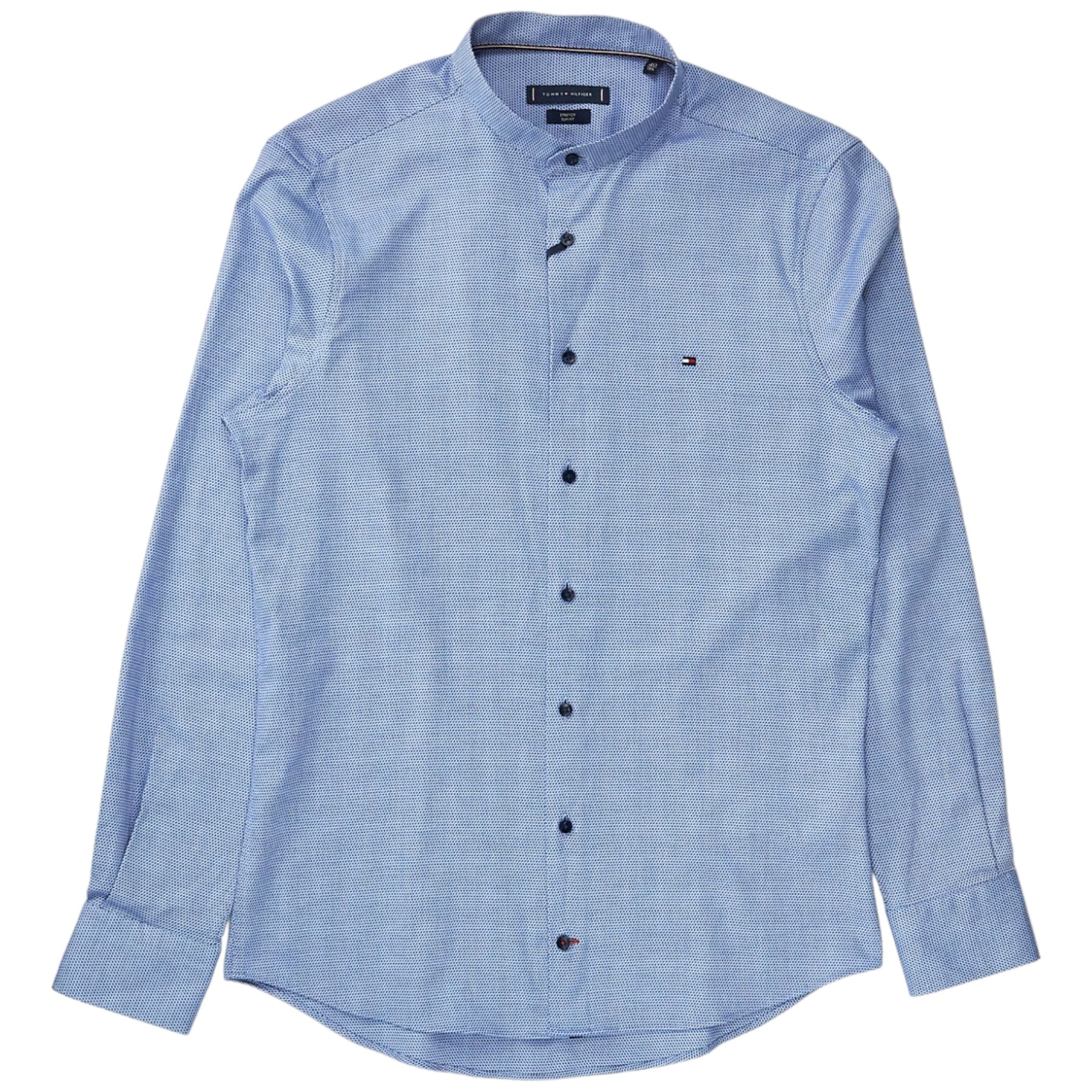 Tommy Hilfiger Blue/White Print Slim Shirt