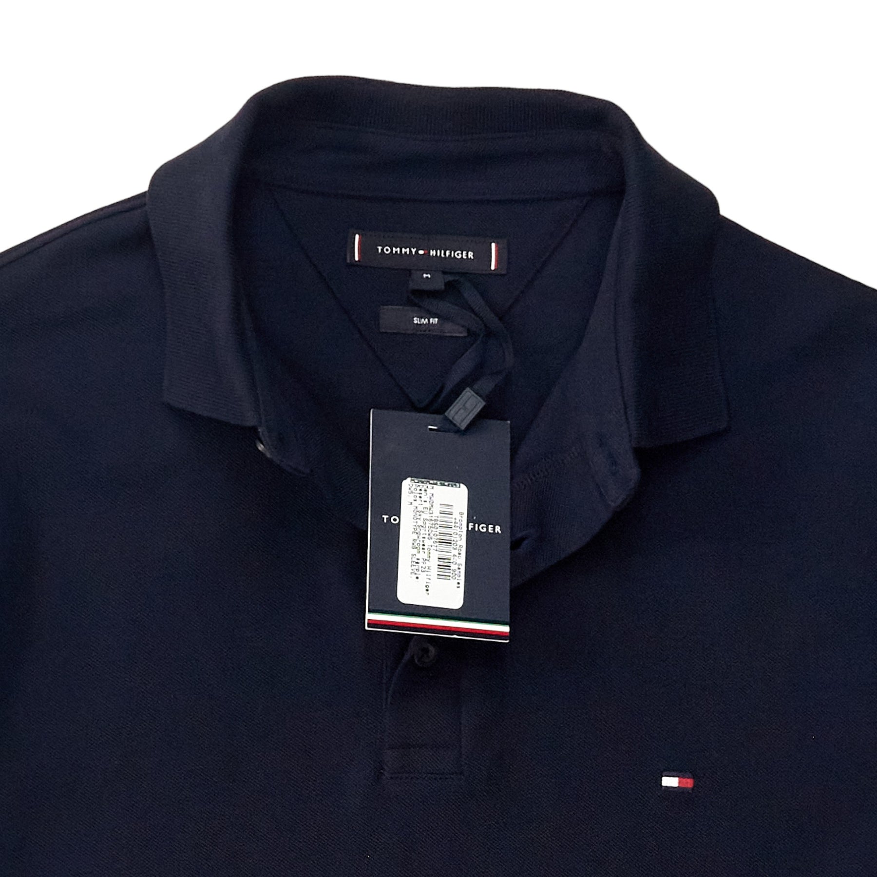 Tommy Hilfiger Navy Stripe Sleeve Polo Shirt