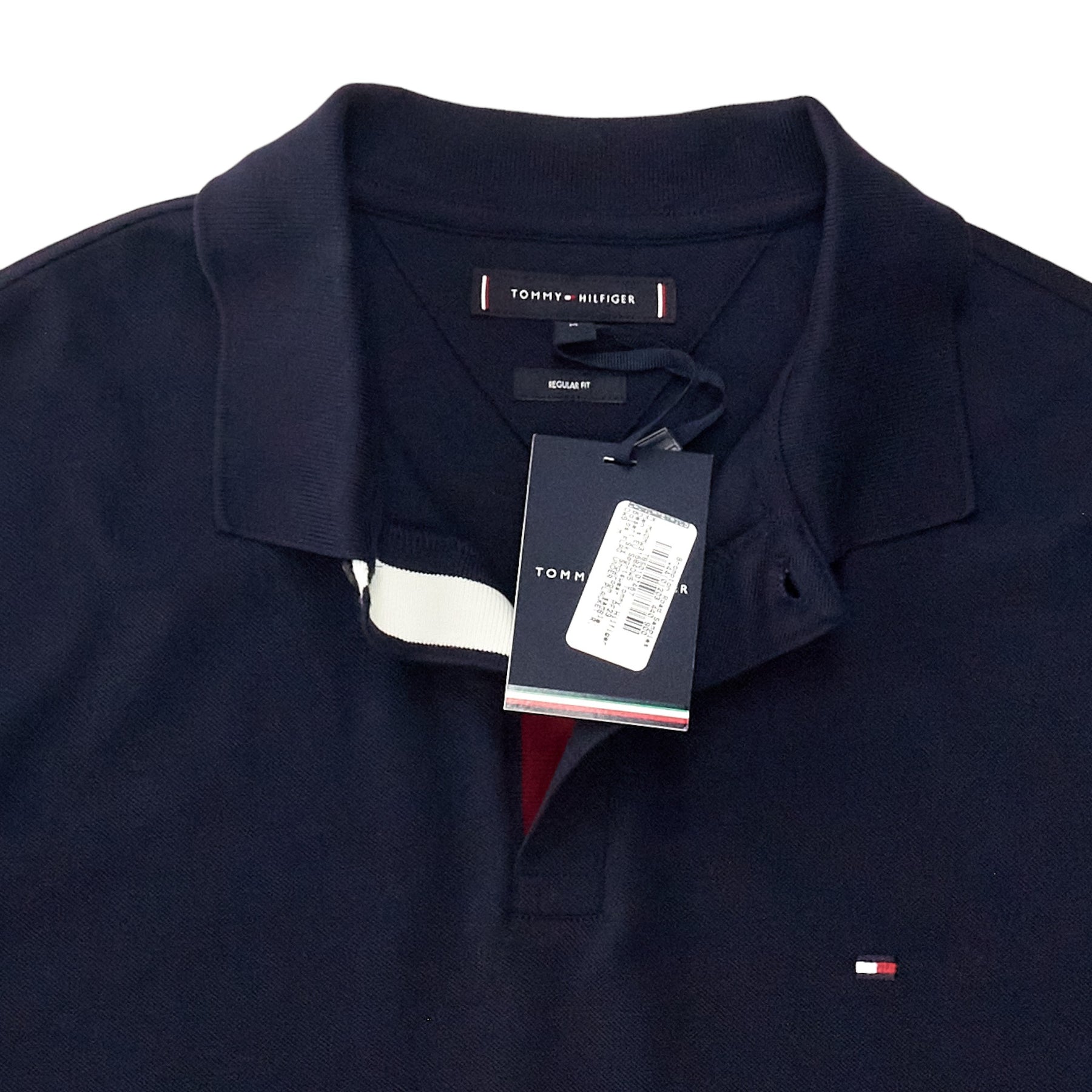 Tommy Hilfiger Navy Pique Polo Shirt