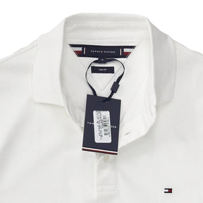 Tommy Hilfiger White Flag Sleeve Logo Polo Shirt