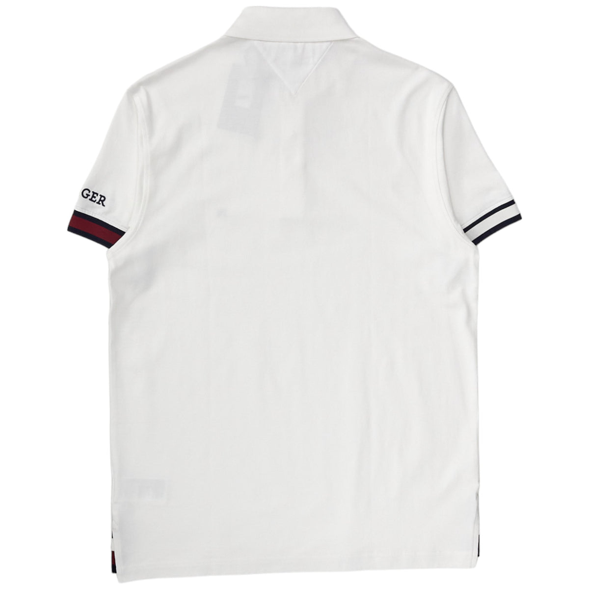 Tommy Hilfiger White Flag Sleeve Logo Polo Shirt