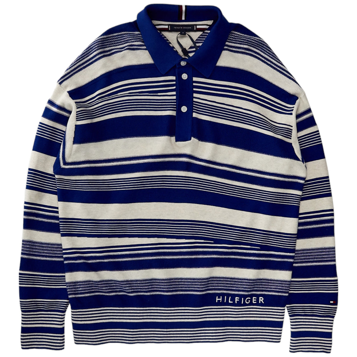 Tommy Hilfiger Blue/White Polo Jumper