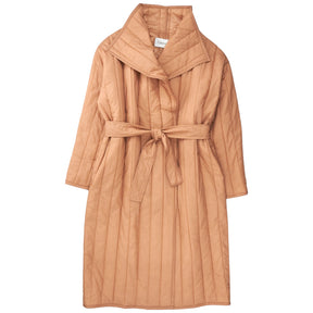 Calvin Klein Raw Umber Vertical Quilt Coat