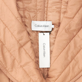 Calvin Klein Raw Umber Vertical Quilt Coat