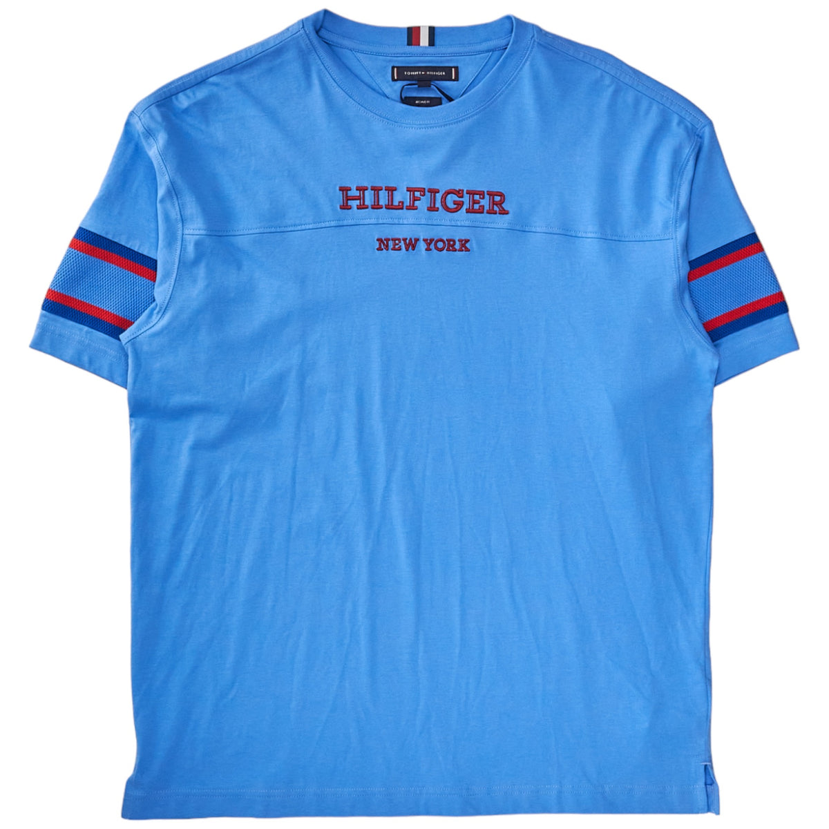 Tommy Hilfiger Blue/Red Colourblock Tee