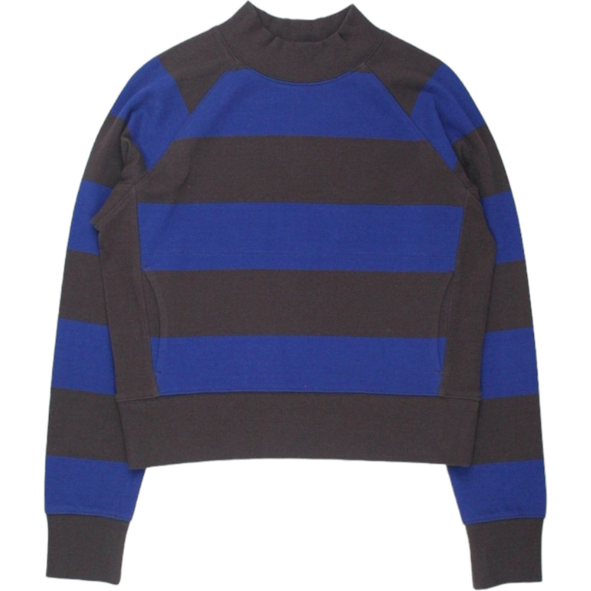 YMC Brown/Blue Cropped Sweatshirt