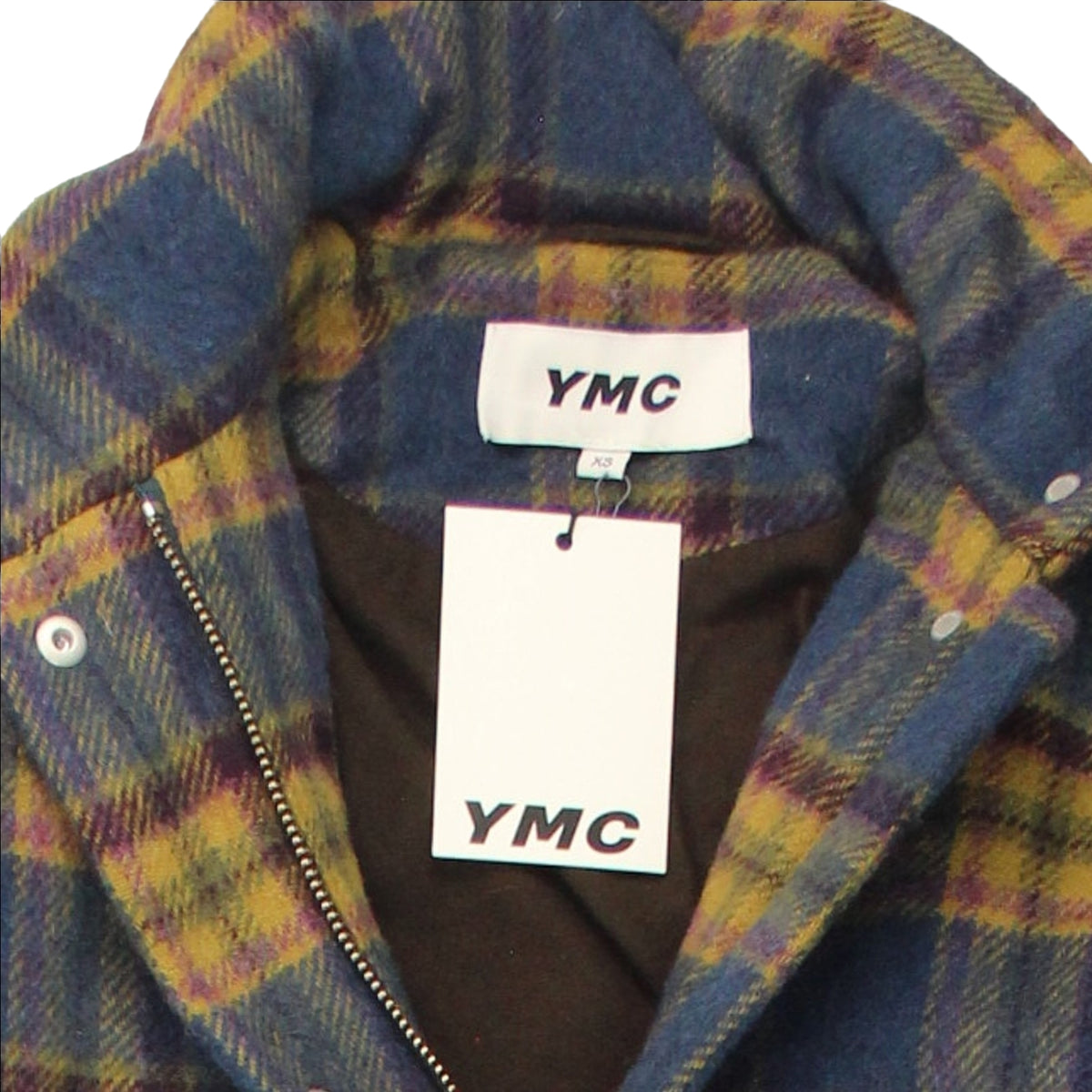 YMC Blue/Multi Plaid Padded Jacket