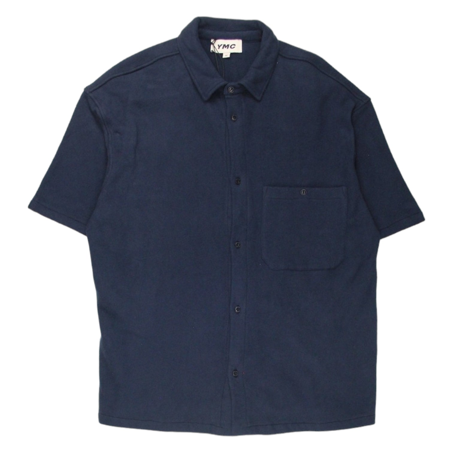 YMC Navy Fleece Short Sleeve Shirt