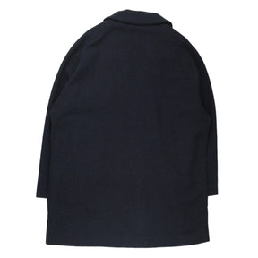 YMC Navy Wool Raglan Sleeve Coat