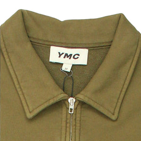 YMC Khaki Green 1/4 Zip Sweatshirt