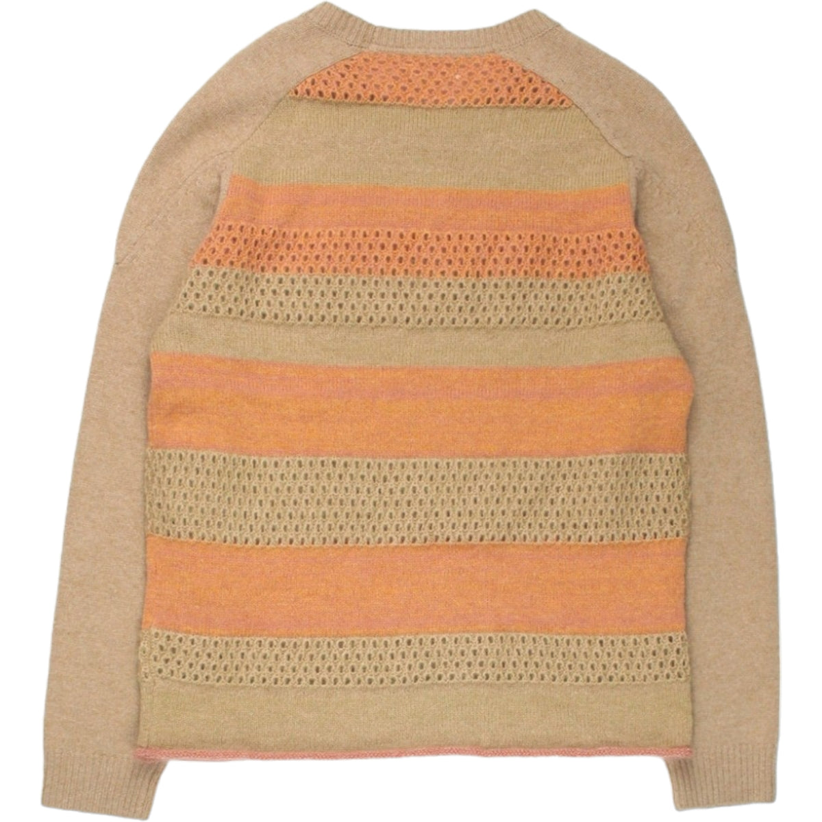 Folk Sand/Orange Honeycomb Stripe Jumper