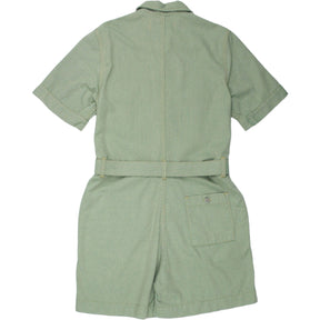 YMC Green/Ecru Striped Playsuit