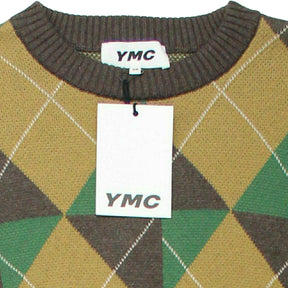 YMC Brown/Multi Argyle Sweater