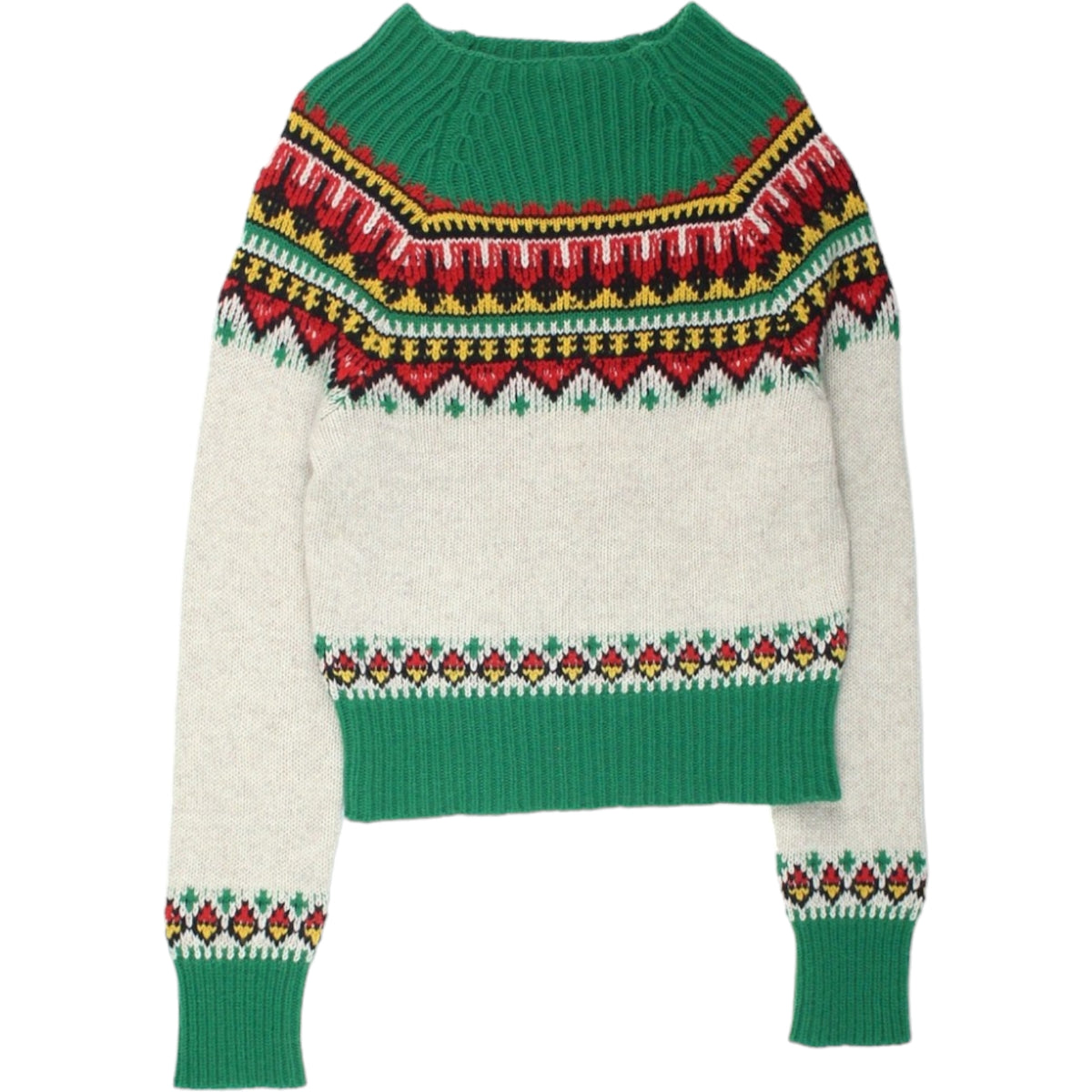 YMC Cream/Multi Trees Knit Jumper