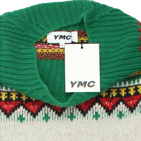 YMC Cream/Multi Trees Knit Jumper