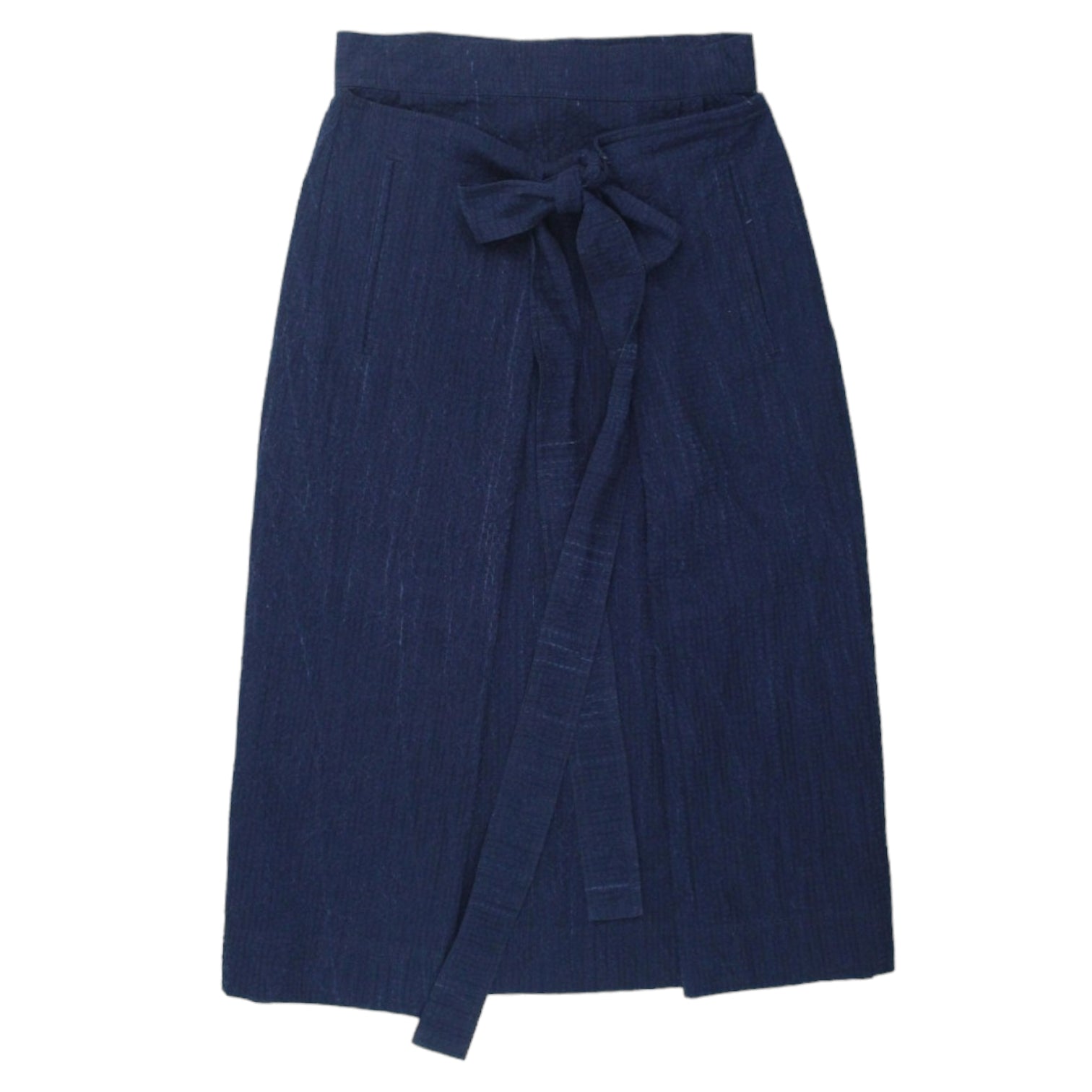 YMC Indigo Seersucker Pocket Skirt