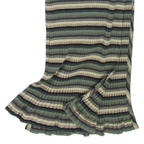 YMC Brown/Green/Cream Stripe Rib Dress