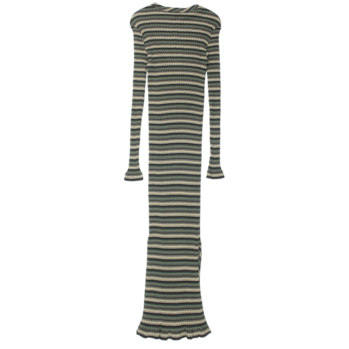 YMC Brown/Green/Cream Stripe Rib Dress